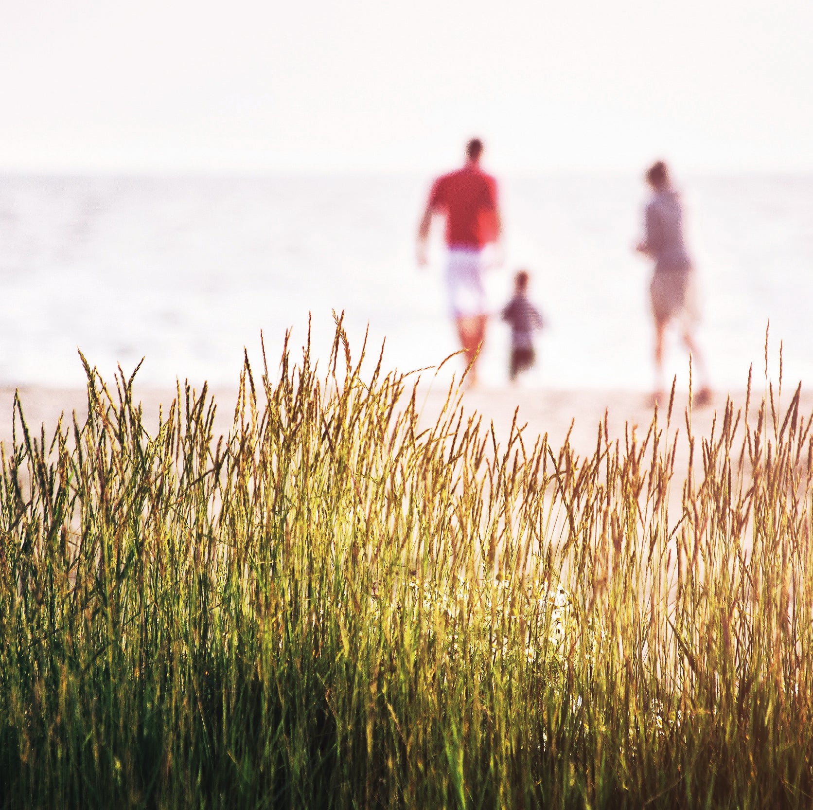 Little Big Moments als Familien-Erinnerungsbuch – Familie beim Strandspaziergang am Meer