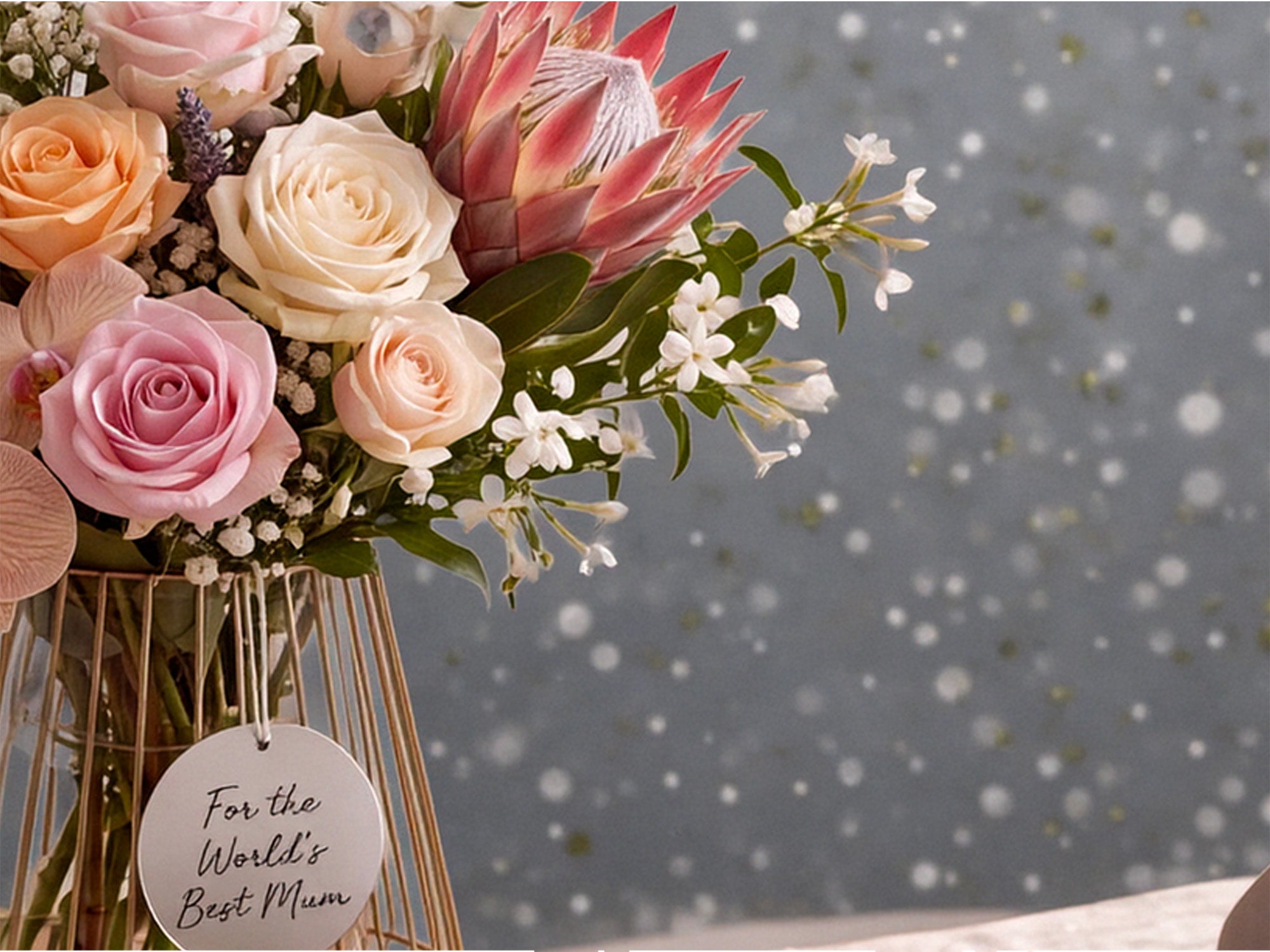 Little Big Moments Erinnerungsbuch als Muttertagsgeschenk – Blumenstrauß mit Anhänger For the World's Best Mum