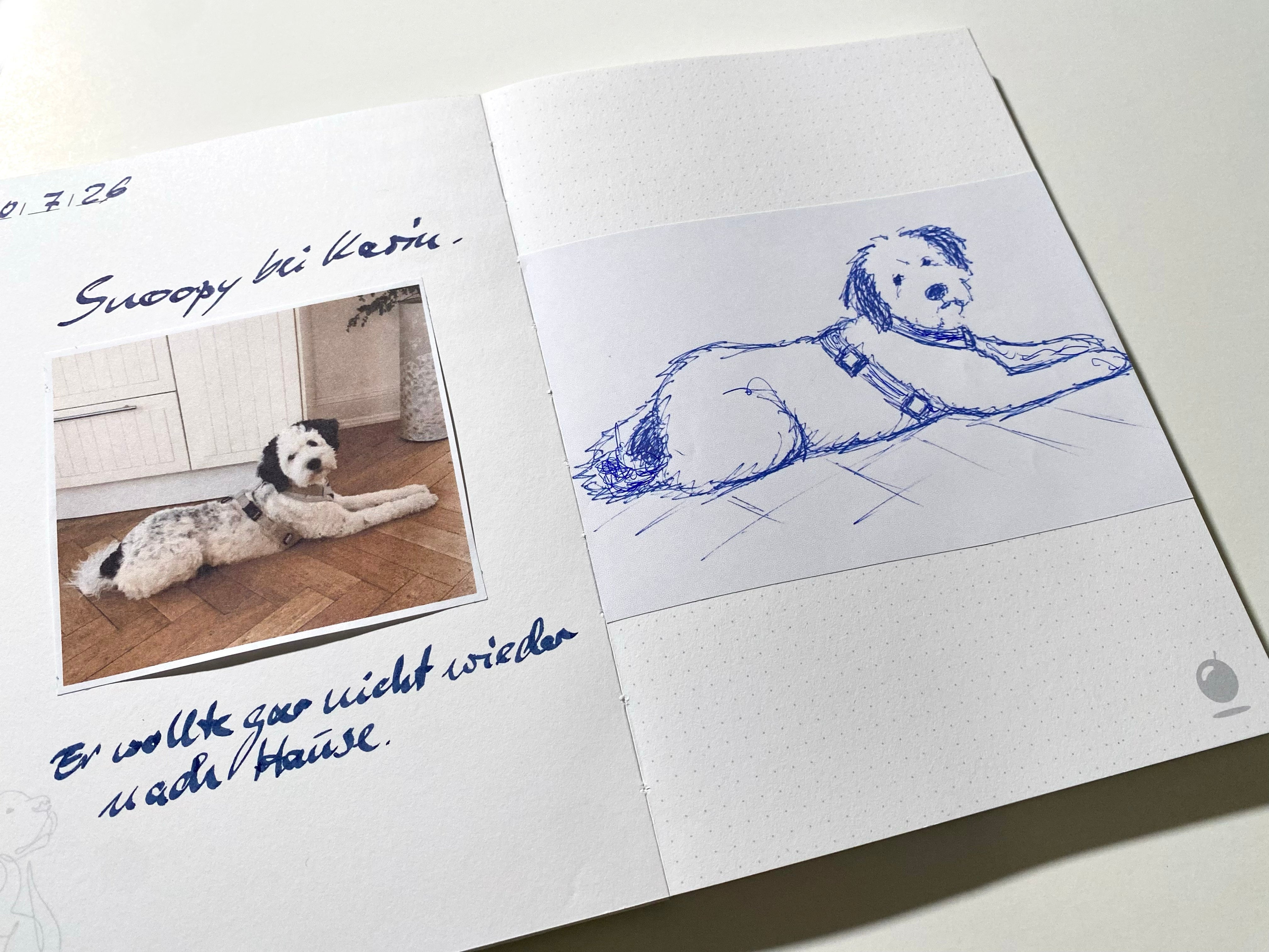 Echte Doppelseite aus Happy Dog Moments